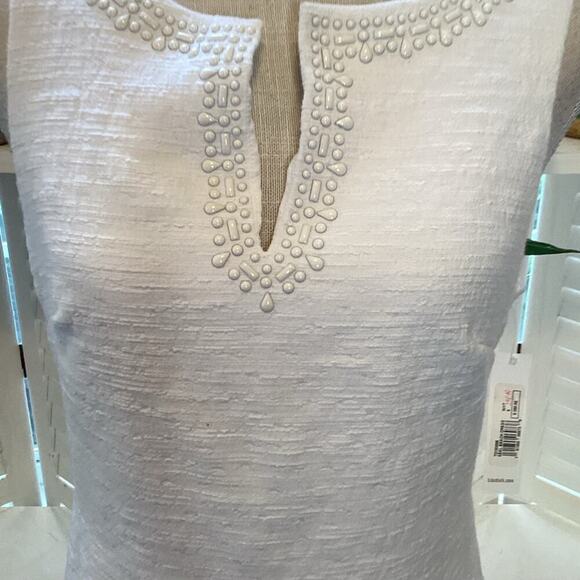 TRINA TURK NEW SEAL BEACH WHITE DRESS SIZE 6 - Picture 3 of 9